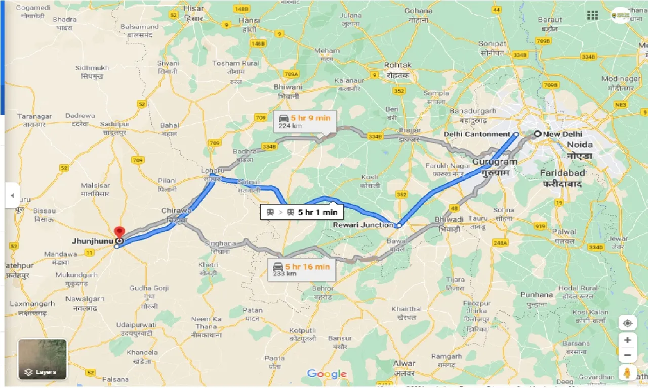 new-delhi-to-jhunjhunu-round-trip