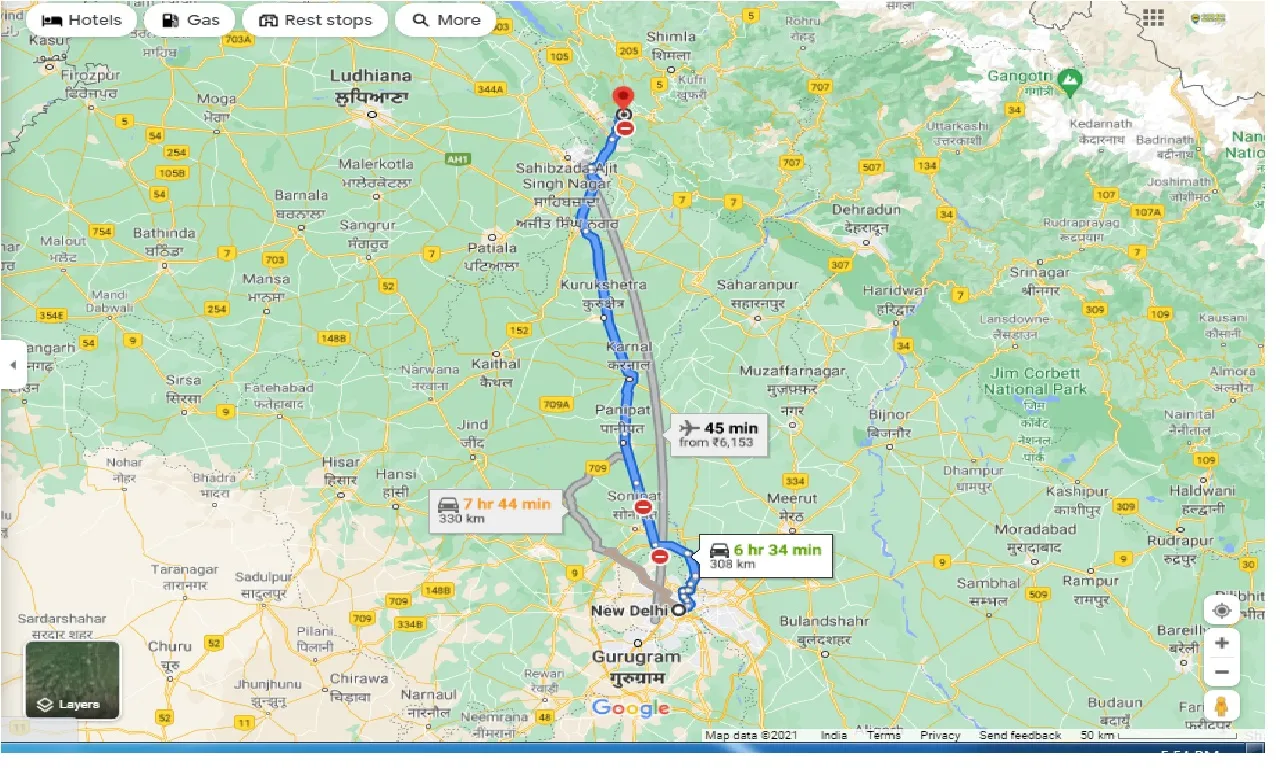 new-delhi-to-kasauli-one-way