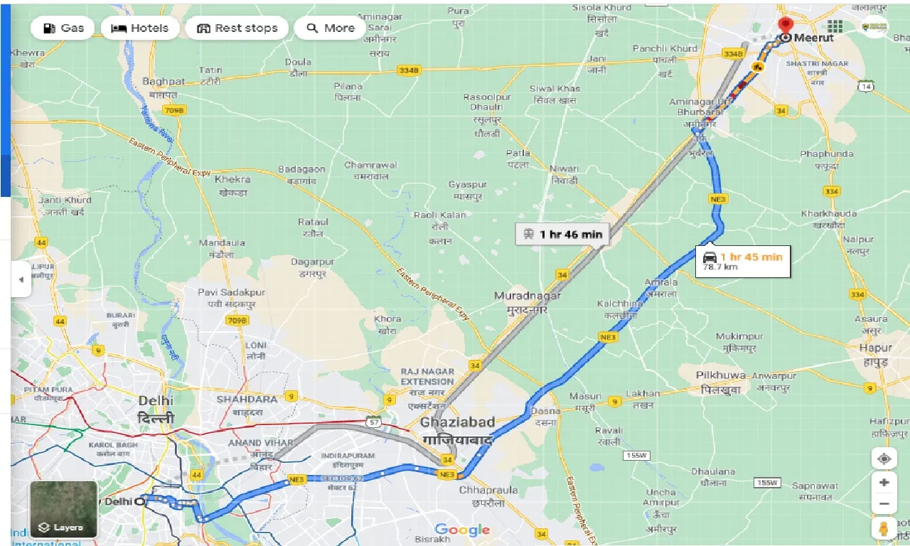 new-delhi-to-meerut-one-way