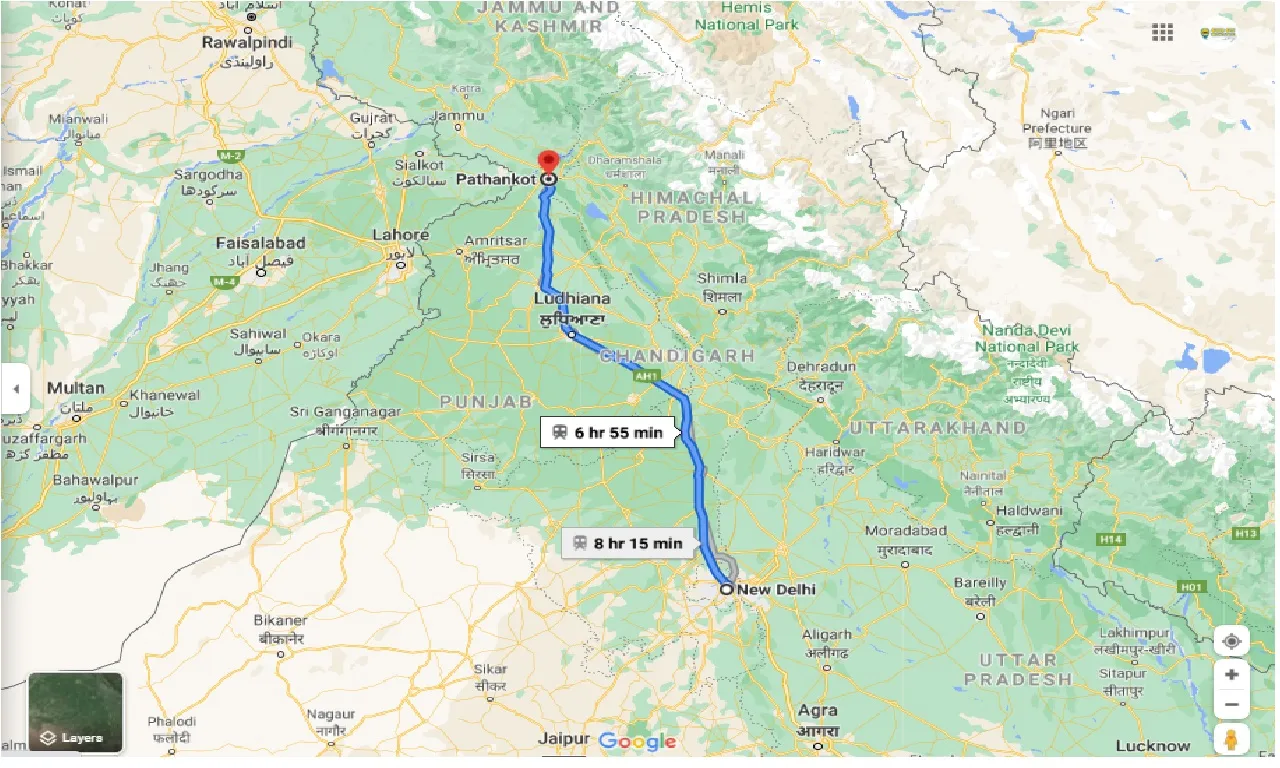 new-delhi-to-pathankot-round-trip