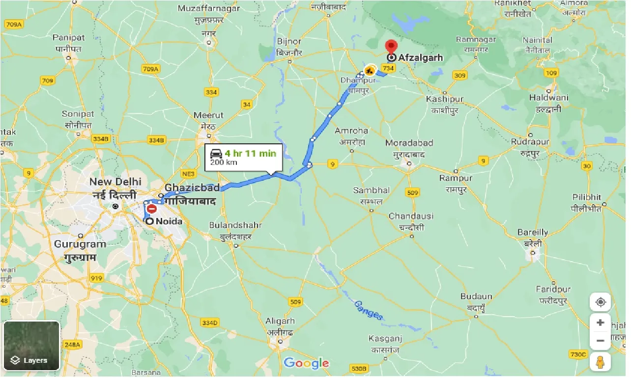 noida-to-afzalgarh-taxi
