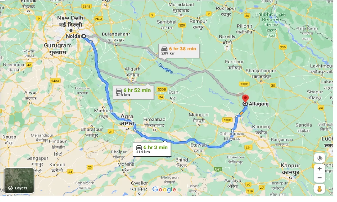 noida-to-allaganj-one-way