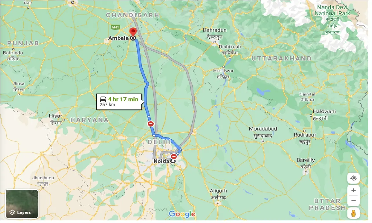noida-to-ambala-taxi