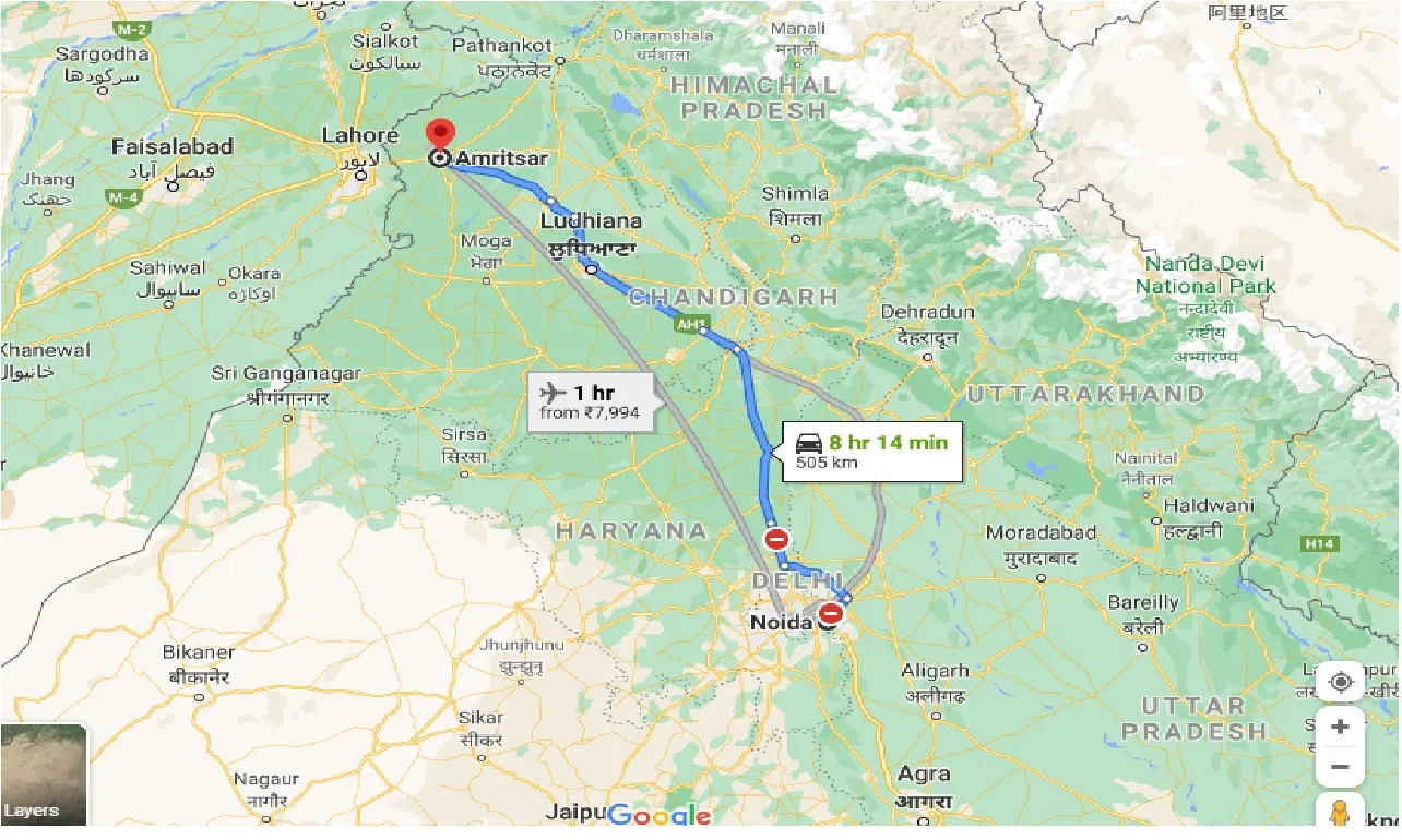 noida-to-amritsar-taxi