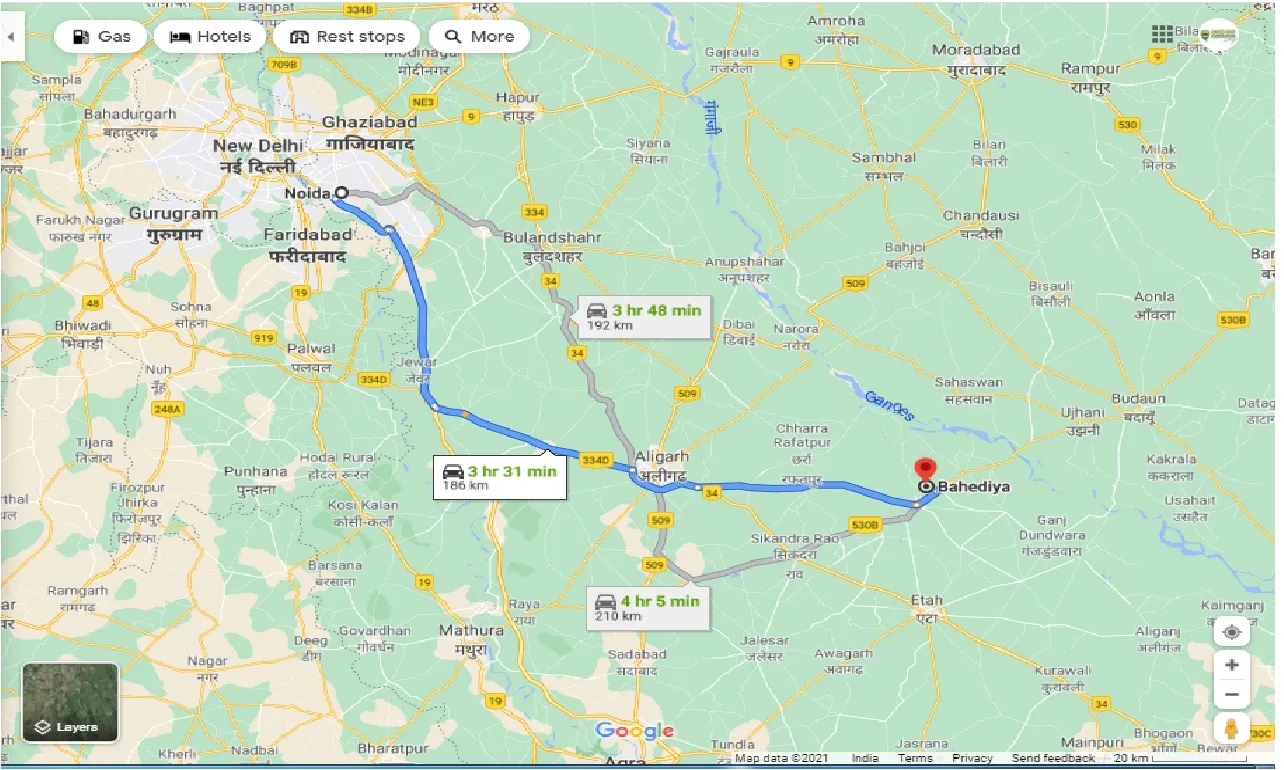 noida-to-bahediya-one-way