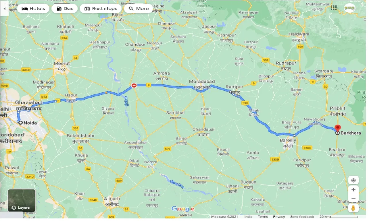 noida-to-barkhera-one-way