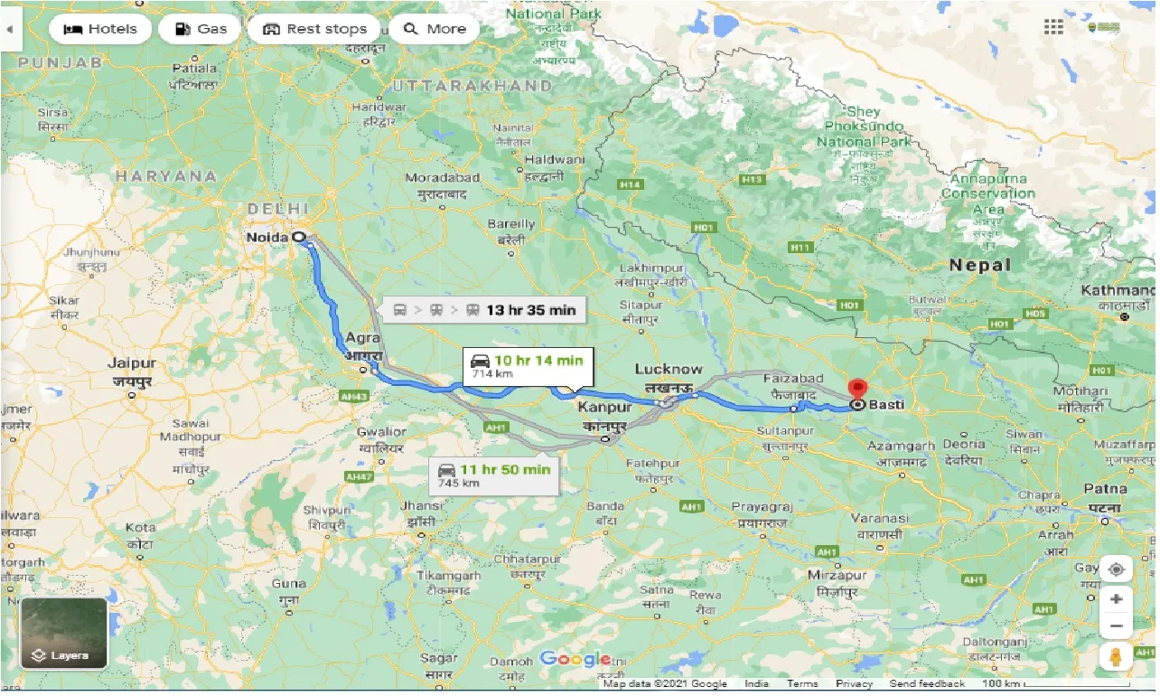 noida-to-basti-one-way