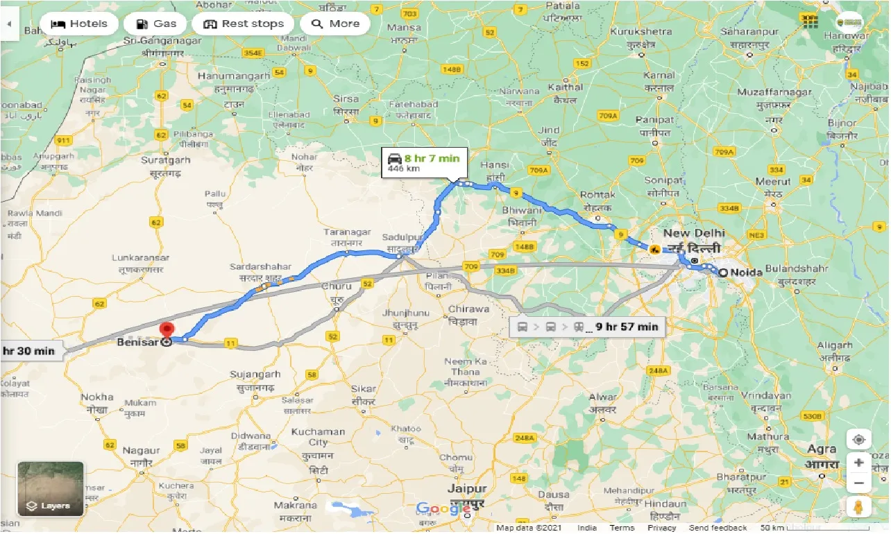 noida-to-benisar-one-way