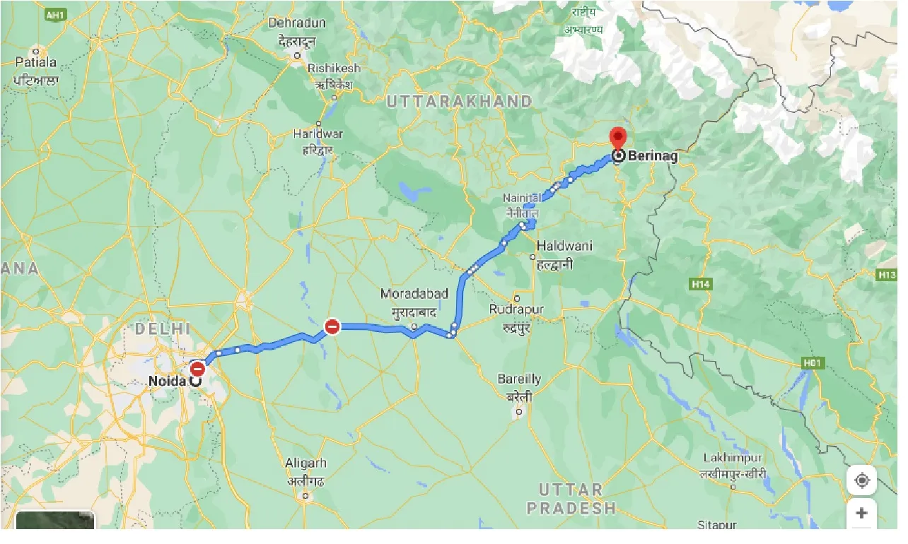 noida-to-berinag-one-way