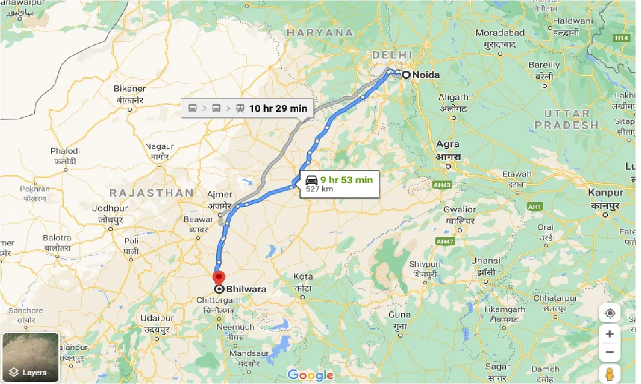 noida-to-bhilwara-taxi