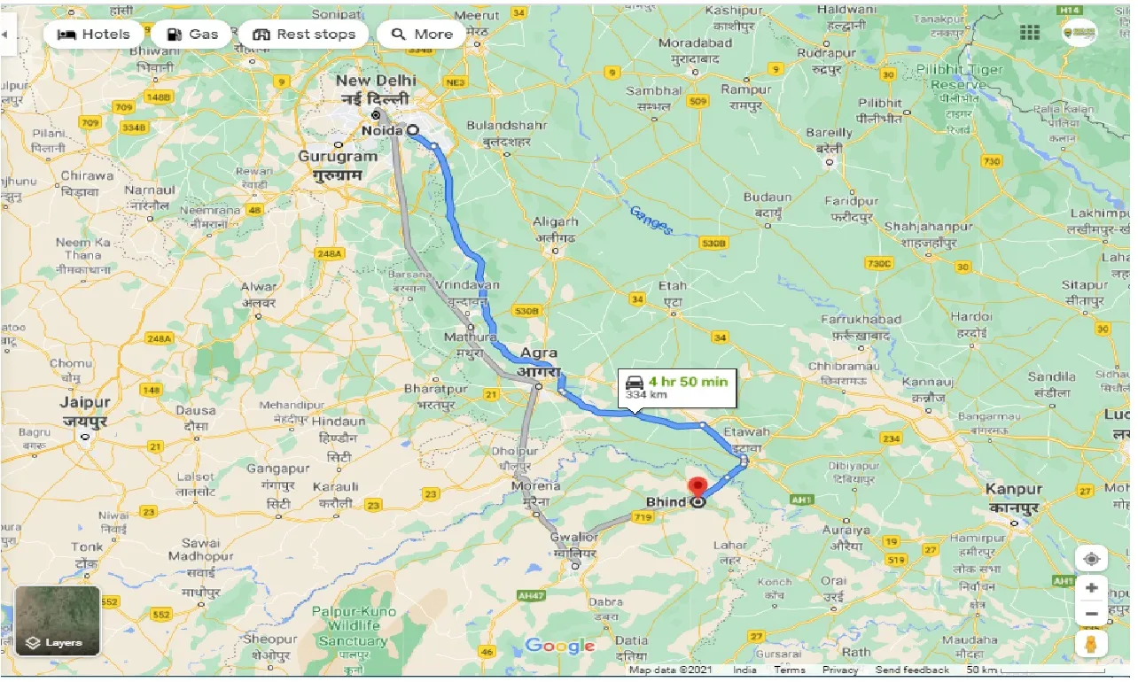 noida-to-bhind-round-trip