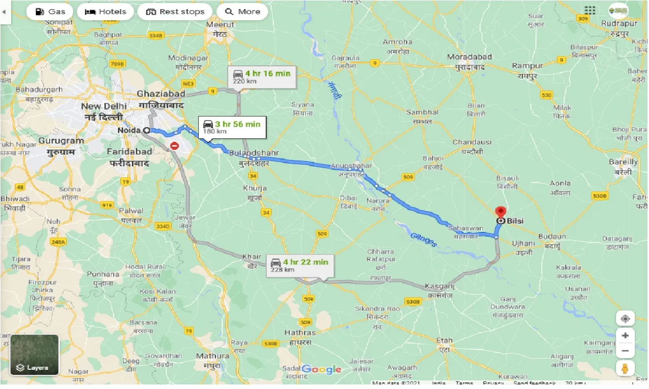 noida-to-bilsi-round-trip