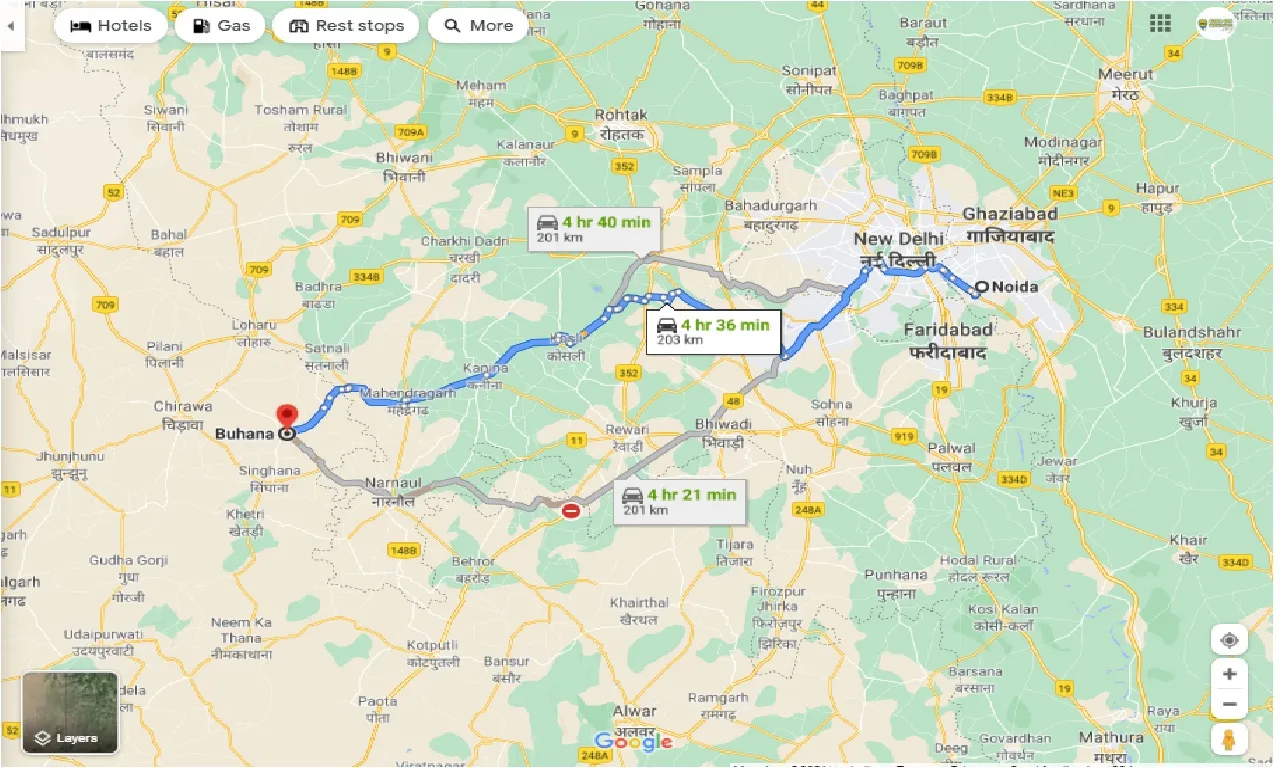 noida-to-buhana-round-trip