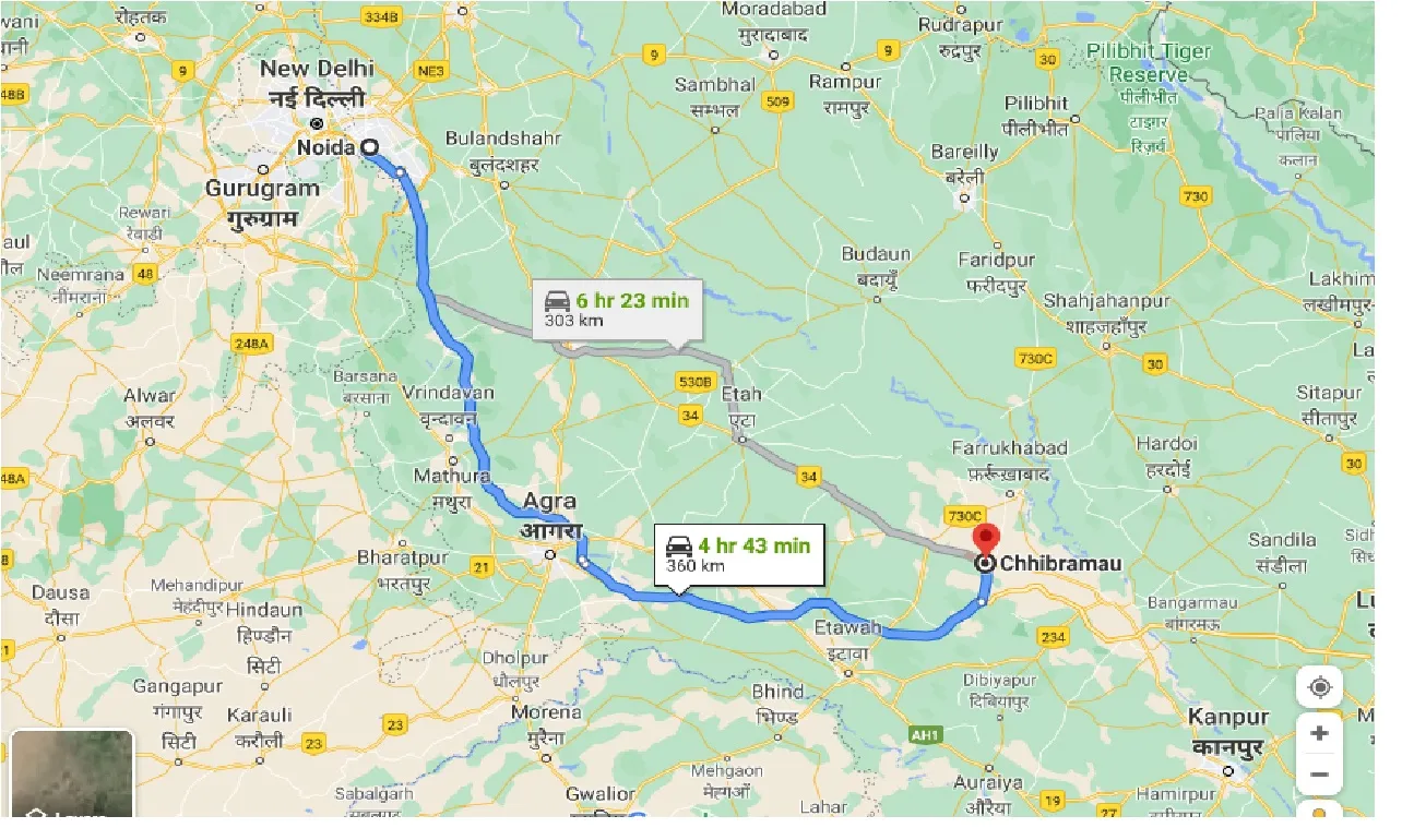 noida-to-chhibramau-taxi