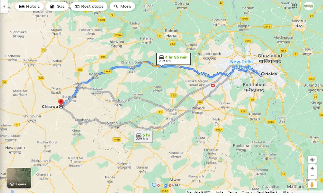 noida-to-chirawa-round-trip