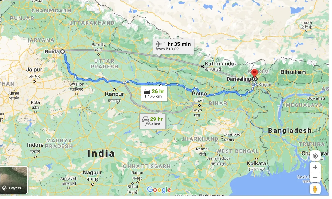 noida-to-darjeeling-one-way