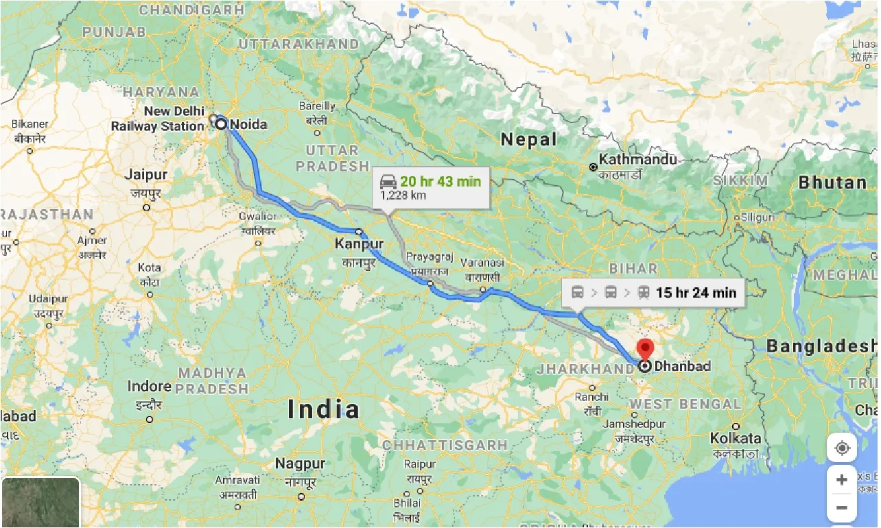 noida-to-dhanbad-taxi