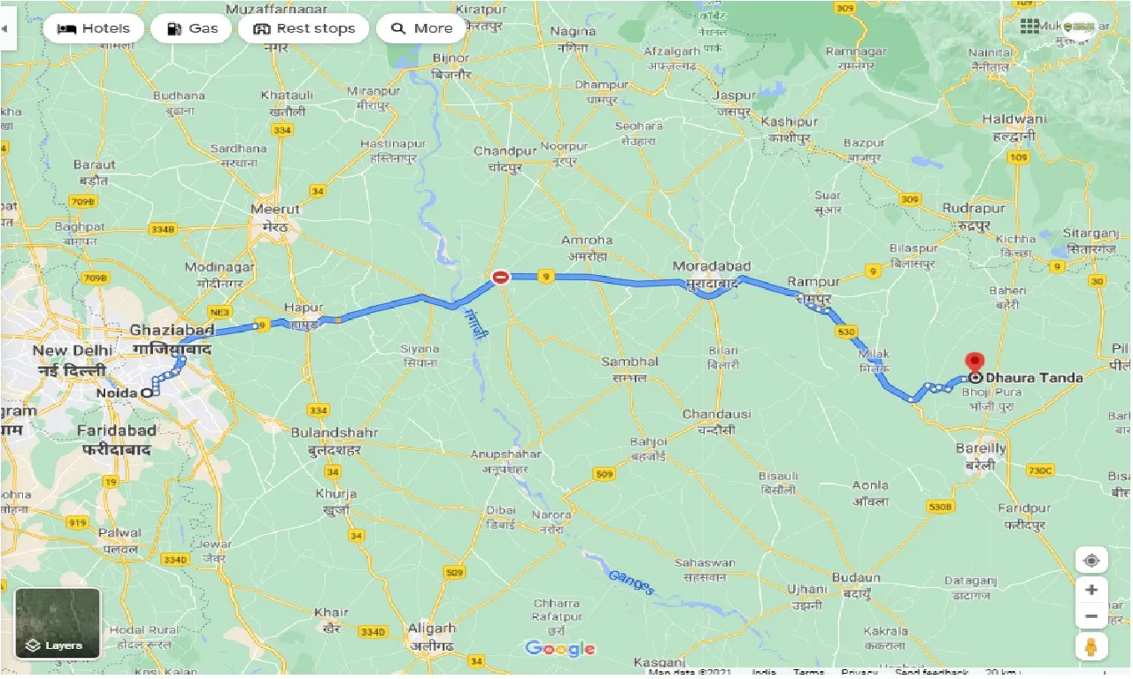 noida-to-dhaura-tanda-one-way