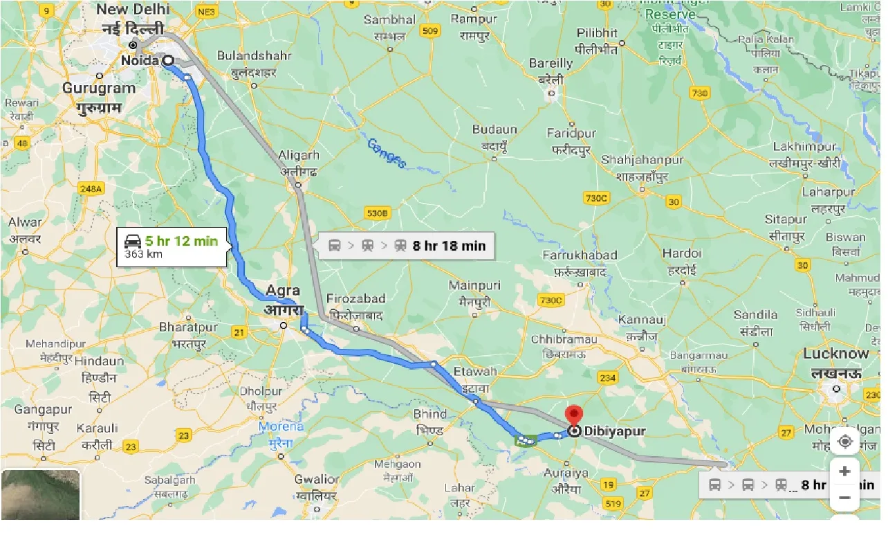 noida-to-dibiyapur-one-way