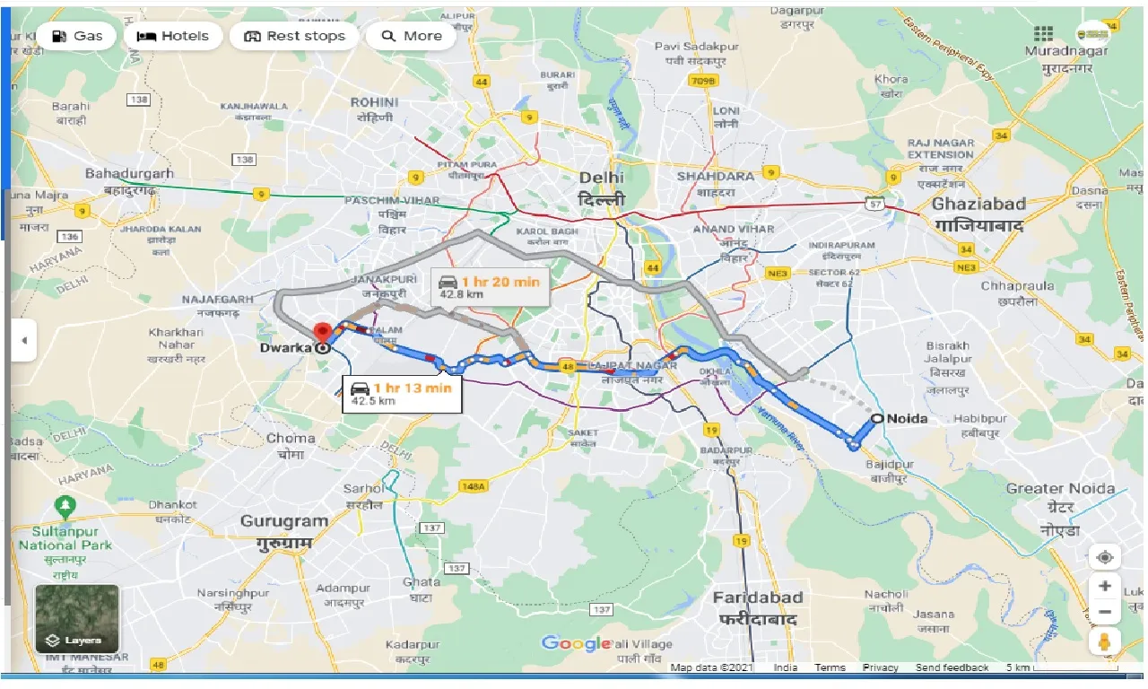 noida-to-dwarka-one-way