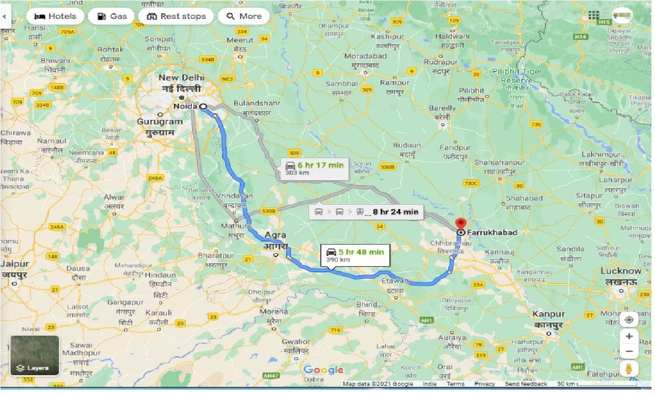 noida-to-farrukhabad-round-trip
