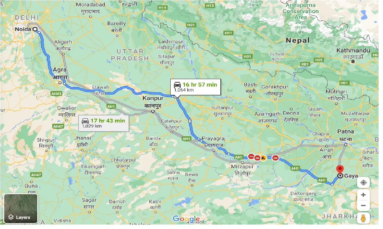 noida-to-gaya-taxi