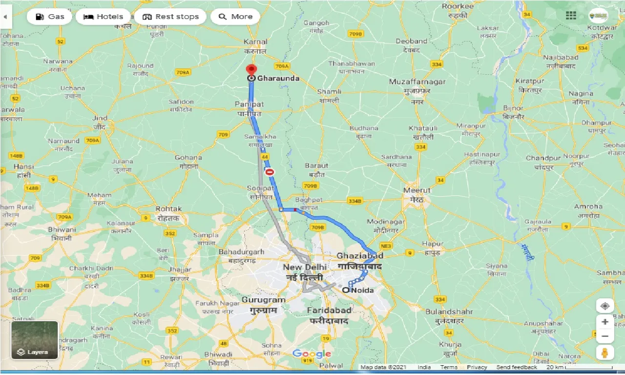 noida-to-gharaunda-one-way