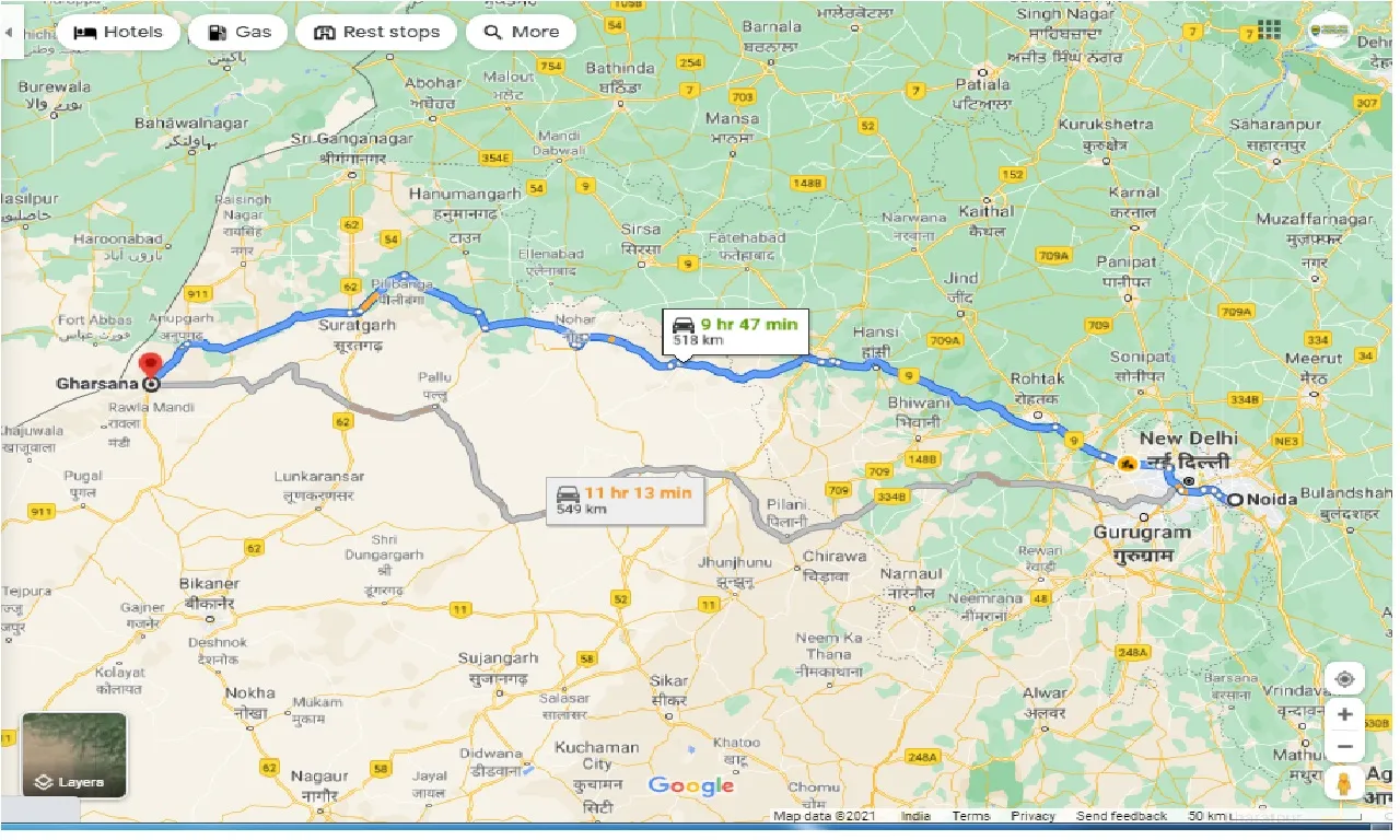 noida-to-gharsana-one-way