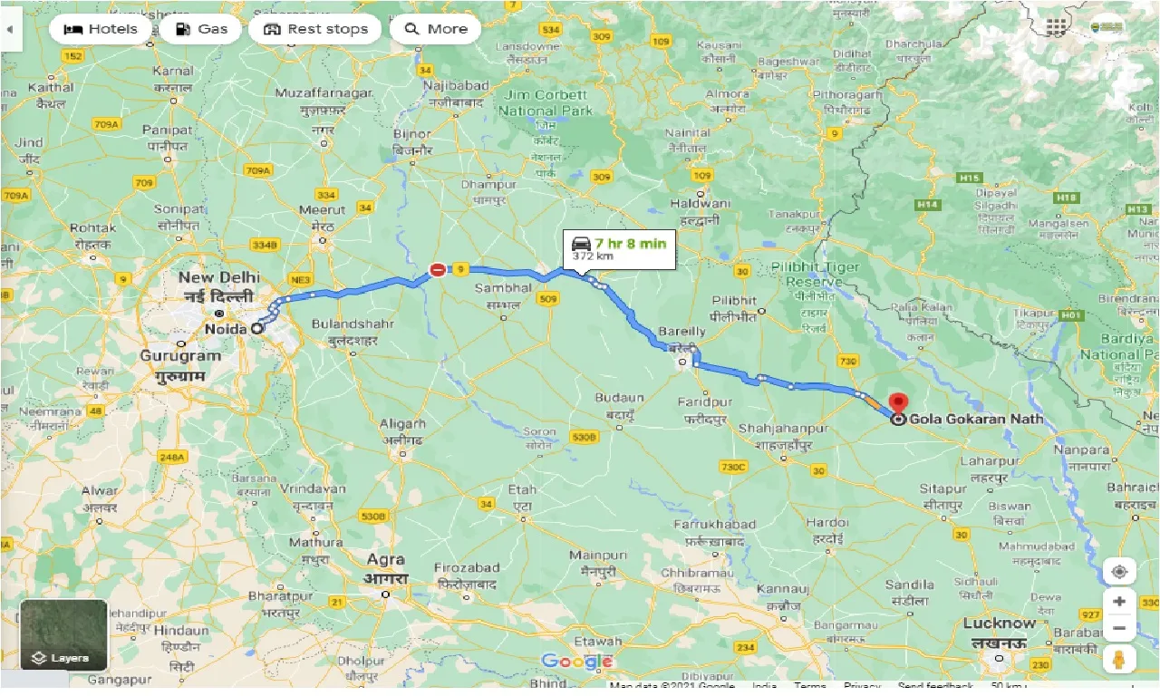 noida-to-gola-gokaran-nath-round-trip