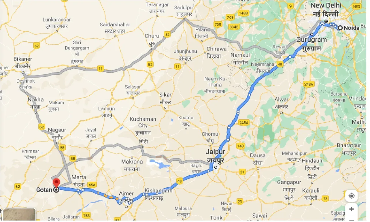 noida-to-gotan-one-way