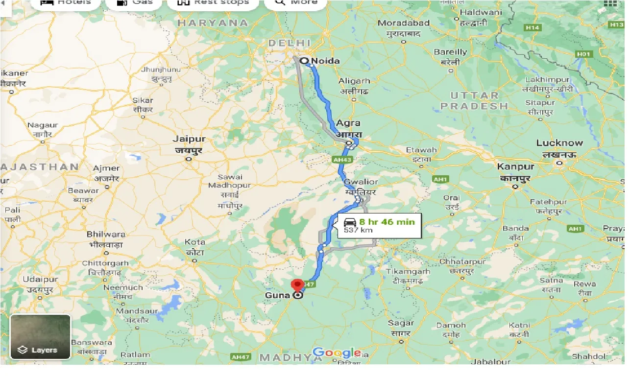 noida-to-guna-taxi