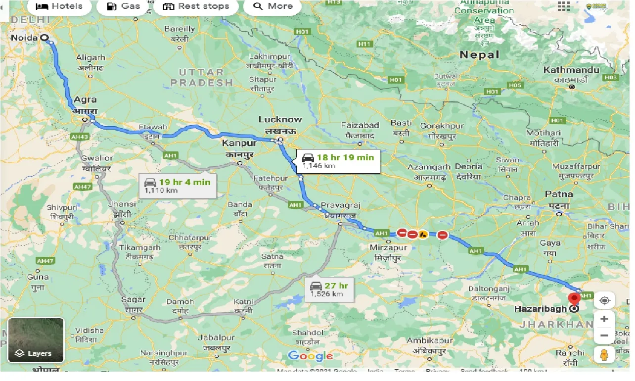 noida-to-hazaribagh-taxi