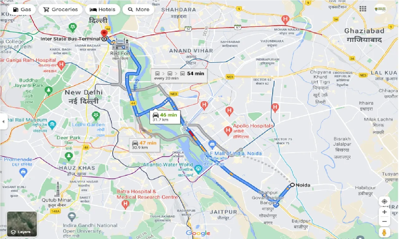 noida-to-isbt-kashmere-gate-one-way