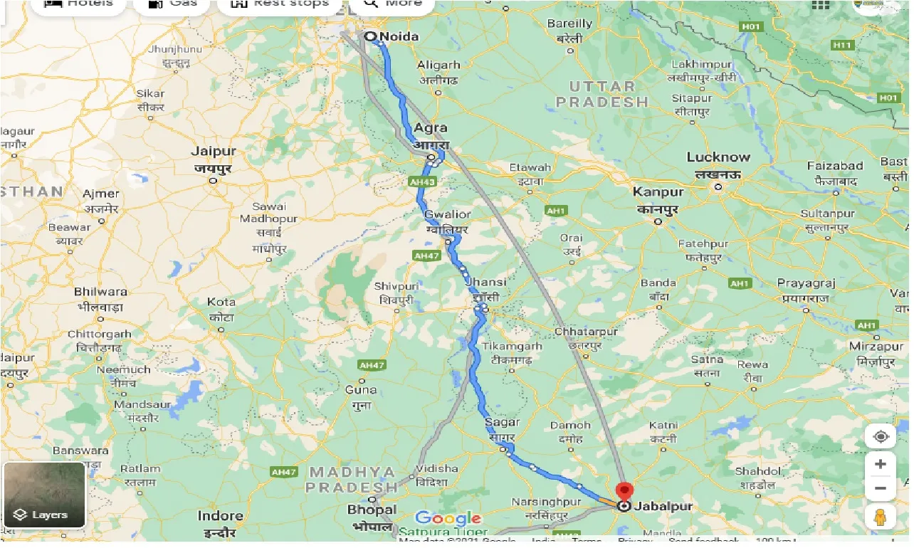 noida-to-jabalpur-taxi