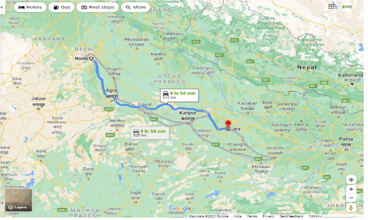 noida-to-jais-round-trip