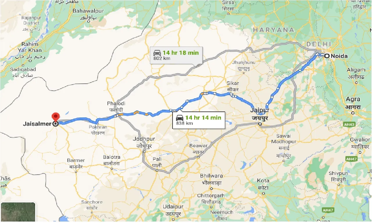 noida-to-jaisalmer-one-way
