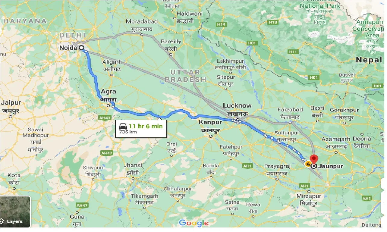 noida-to-jaunpur-one-way