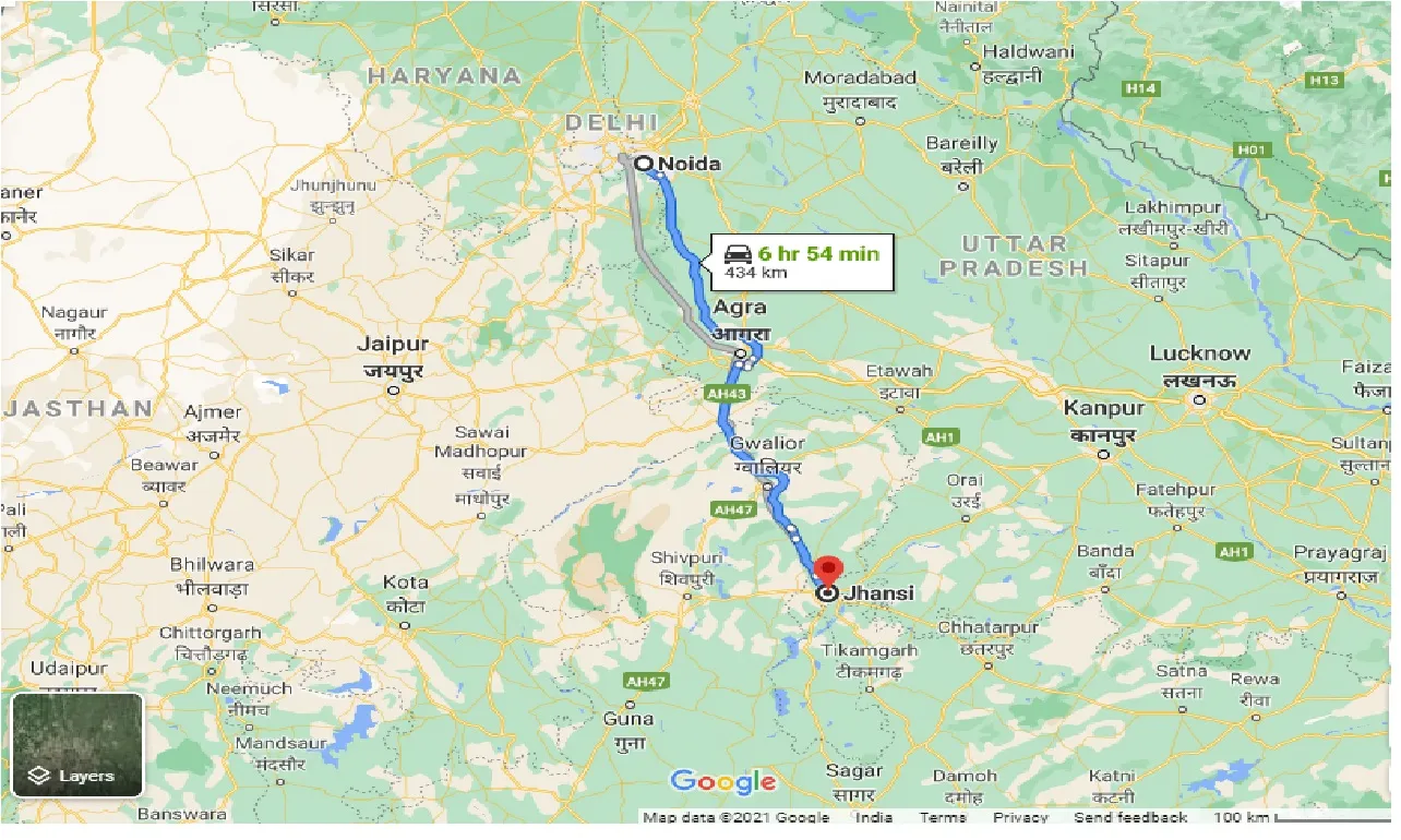 noida-to-jhansi-taxi