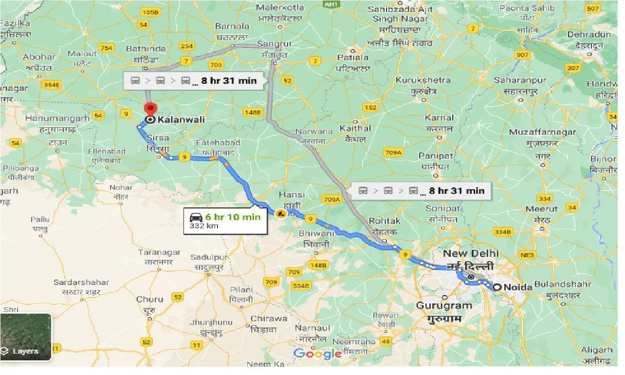 noida-to-kalanwali-taxi