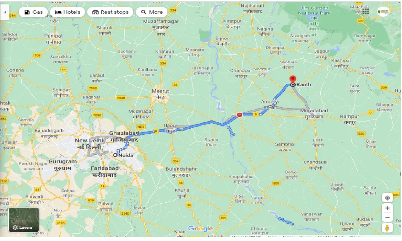 noida-to-kanth-one-way
