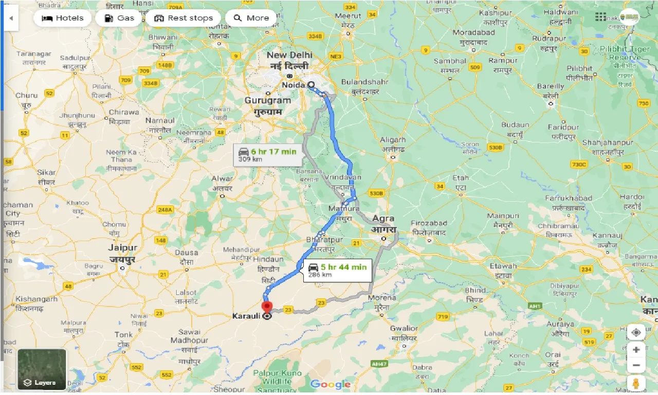 noida-to-karauli-round-trip