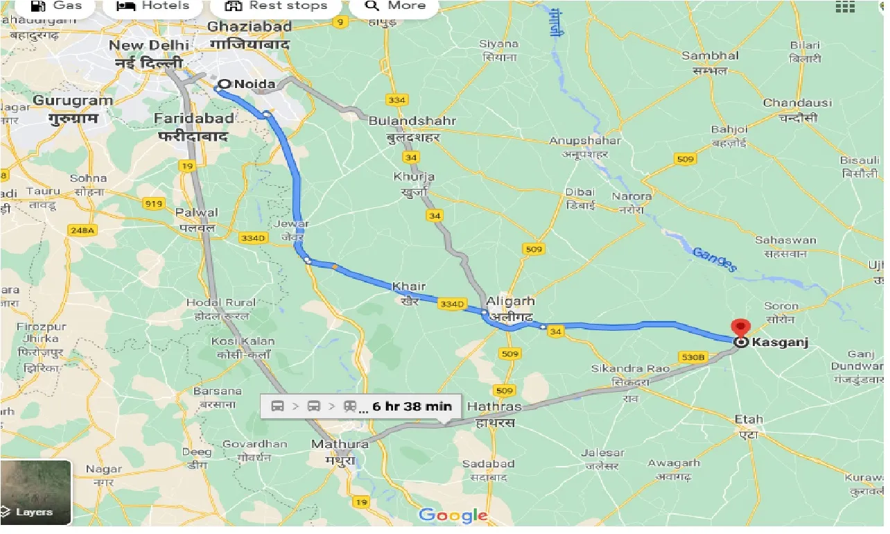noida-to-kasganj-taxi