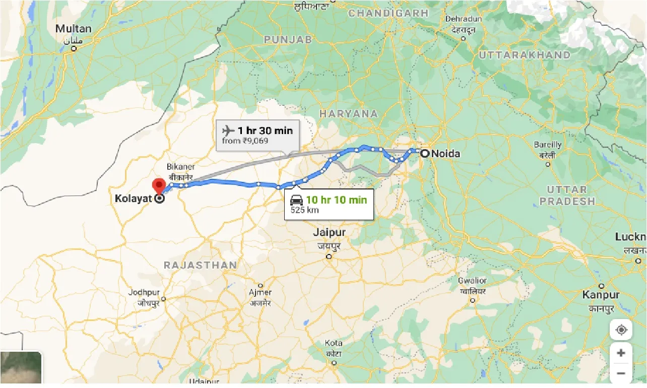noida-to-kolayat-one-way