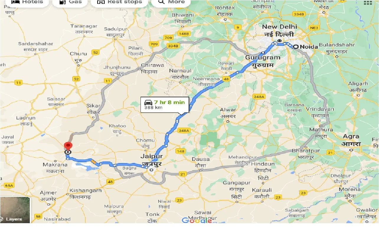 noida-to-kuchaman-city-one-way