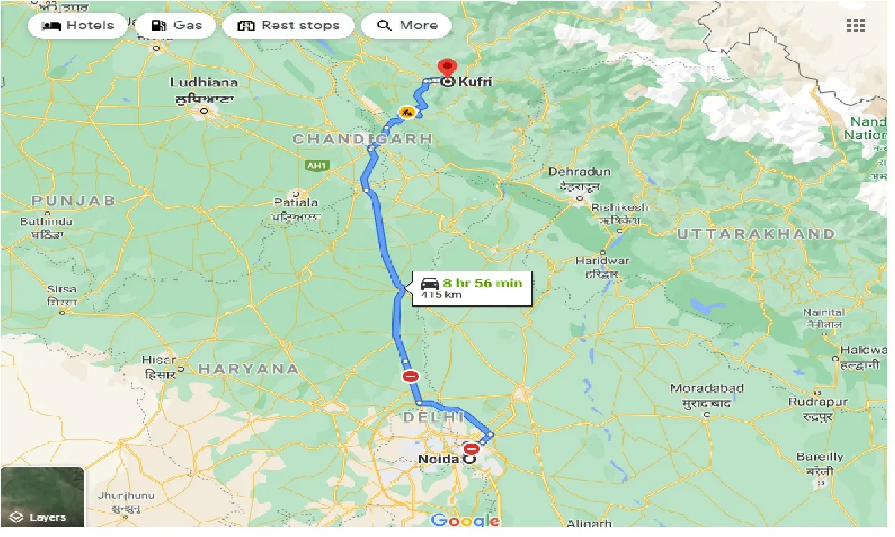 noida-to-kufri-one-way