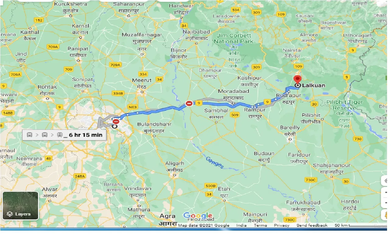 noida-to-lalkuan-taxi
