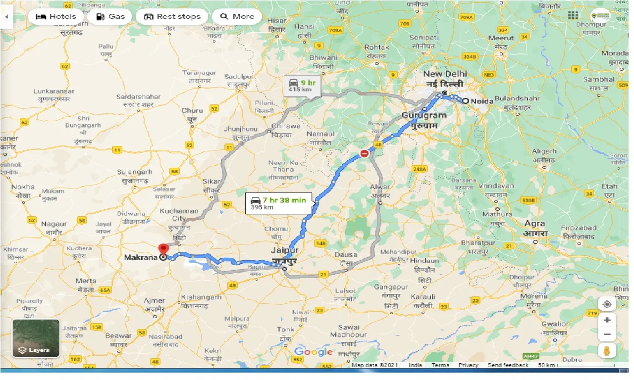 noida-to-makrana-round-trip