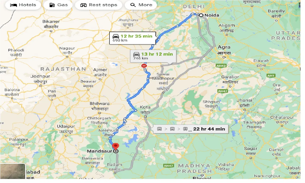 noida-to-mandsaur-taxi