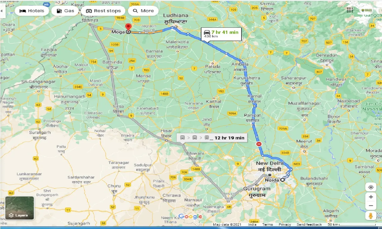 noida-to-moga-round-trip