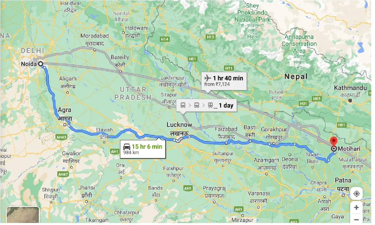 noida-to-motihari-one-way